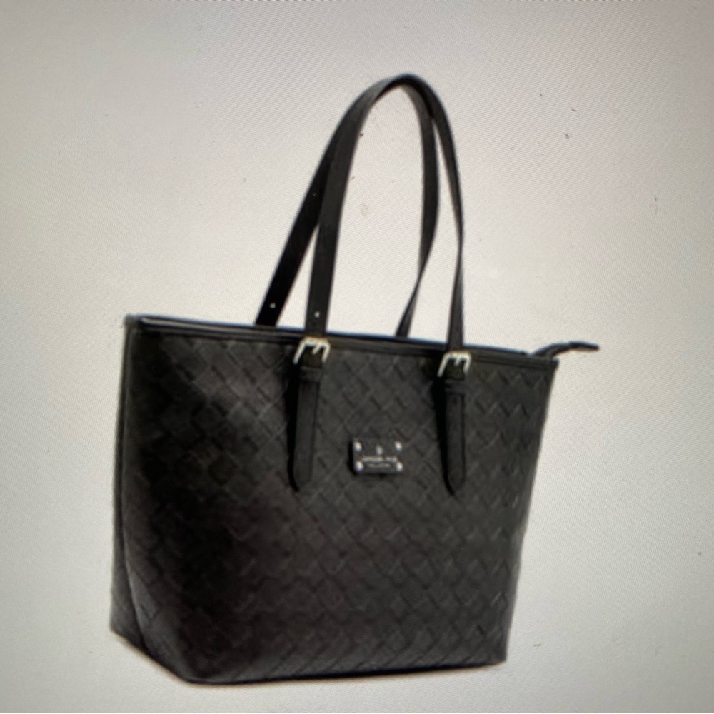 NWT London Fog Kylar Woven Tote - Picture 8 of 11